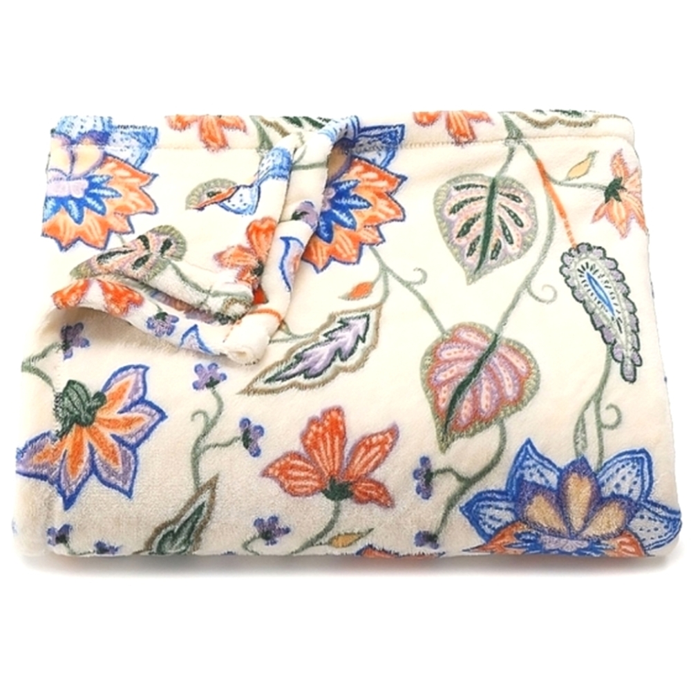 Floral Oversized Faux Fur Soft Throw By Kohl's - 5 ft x 6 ft